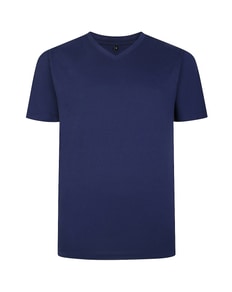 Bigdude Plain V-Neck T-Shirt Navy